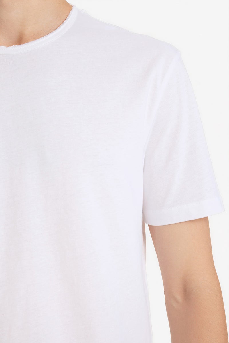 DeFacto White Man 100% Cotton Heavy Fabric T-Shirt Casual - Image 4
